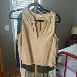 GAP Beige Sleeveless Blouse